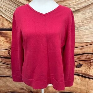MADISON STUDIO 🌸 Large Pink Pullover Cotton Long Sleeves